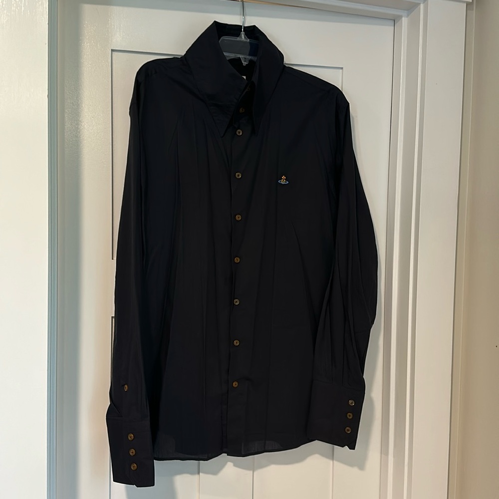 Vivienne Westwood Black Big Collar Shirt